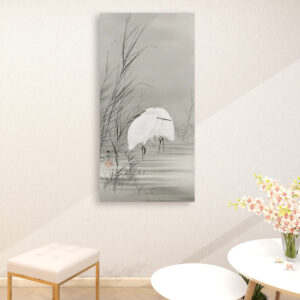 Egrets in a swamp (1877-1945) by Ohara Koson (1877-1945) - Large Canvas Wall Art (1:2)