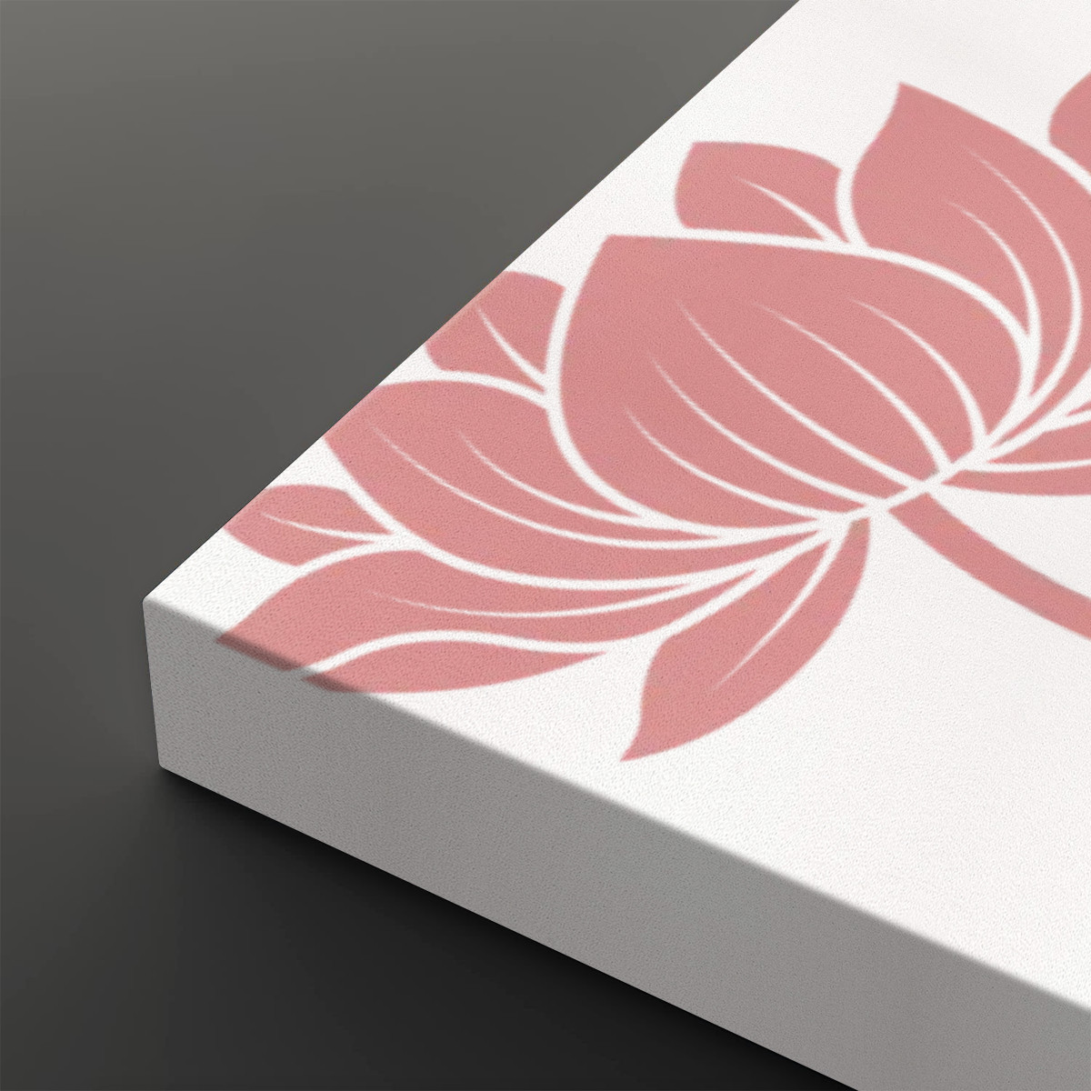 Heart Sutra (Pink/White) - 2 Panels Canvas Wall Art (24”x36”) - Image 4