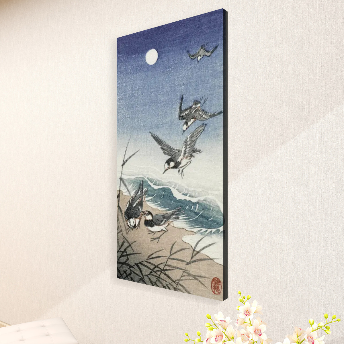 Birds at full moon (1900 - 1936) by Ohara Koson (1877-1945) - Large Canvas Wall Art (1:2) - Image 3