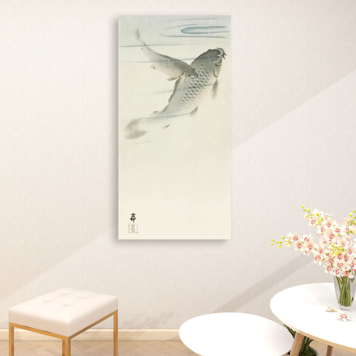 Carp (1900 – 1936) by Ohara Koson (1877-1945) – Large Canvas Wall Art (1:2)