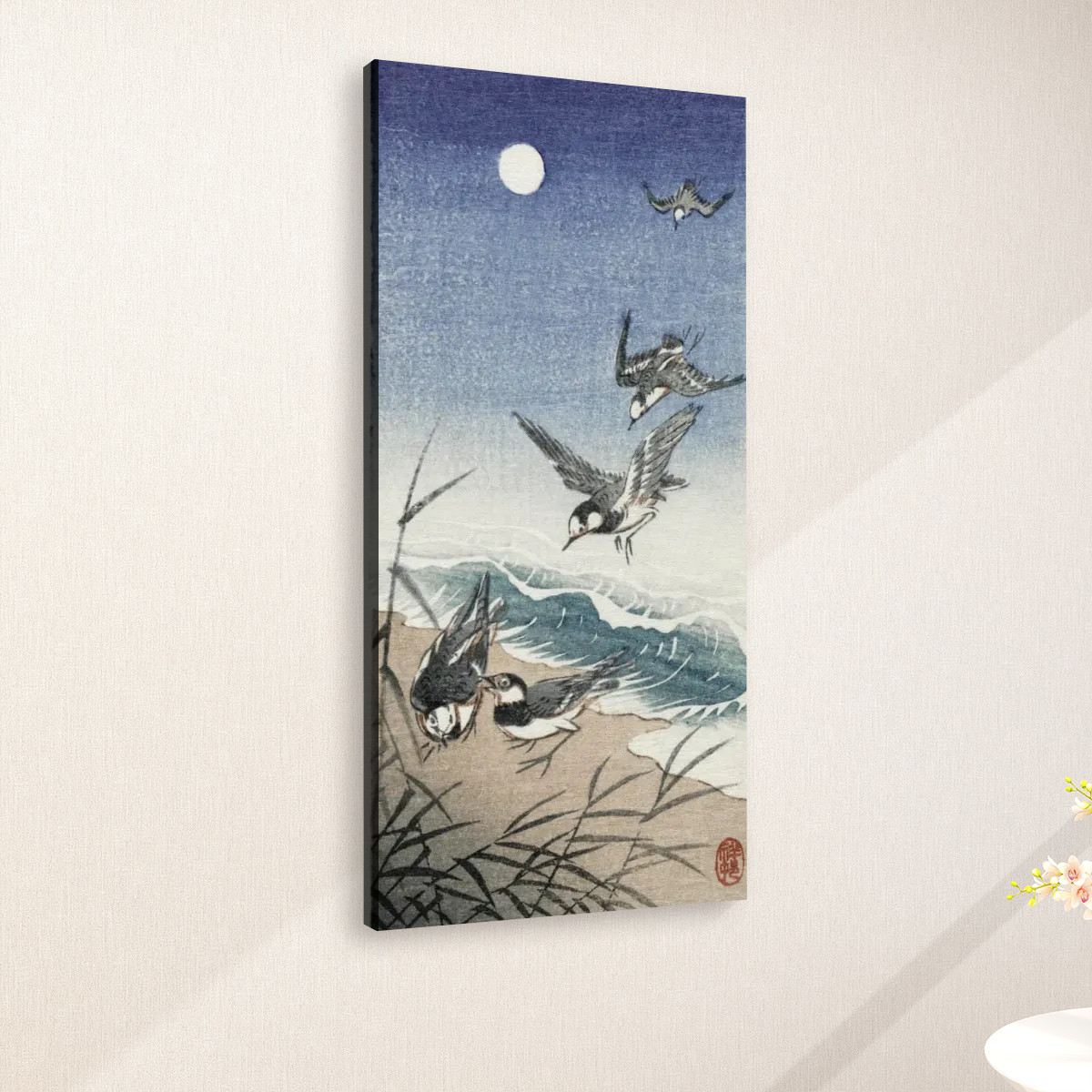 Birds at full moon (1900 - 1936) by Ohara Koson (1877-1945) - Large Canvas Wall Art (1:2) - Image 2