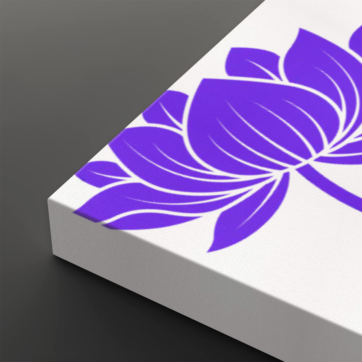 Heart Sutra (Purple/White) - 2 Panels Canvas Wall Art (24”x36”) - Image 4