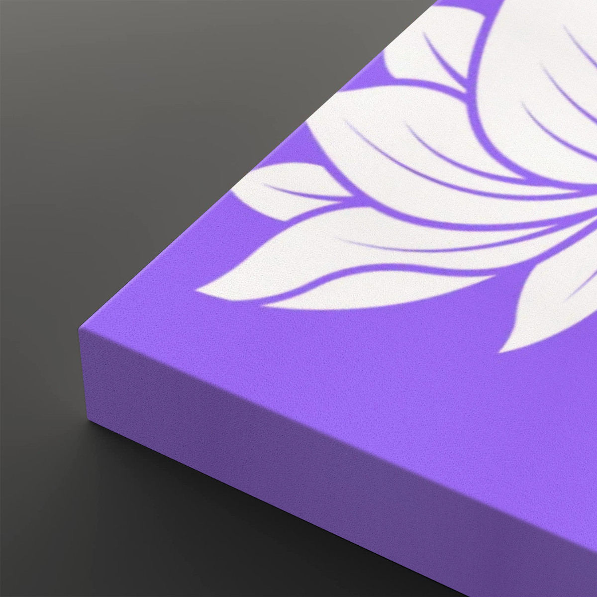 Heart Sutra Lotus (Purple/White)- 2 Panels Canvas Wall Art (16"x24") - Image 4