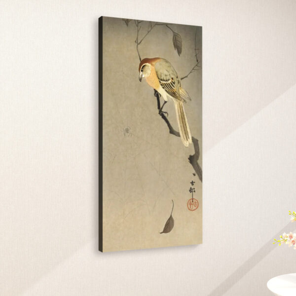 Buffalo wing shrike and spider (1900 - 1930) by Ohara Koson (1877-1945) - Large Canvas Wall Art (1:2) - Image 2