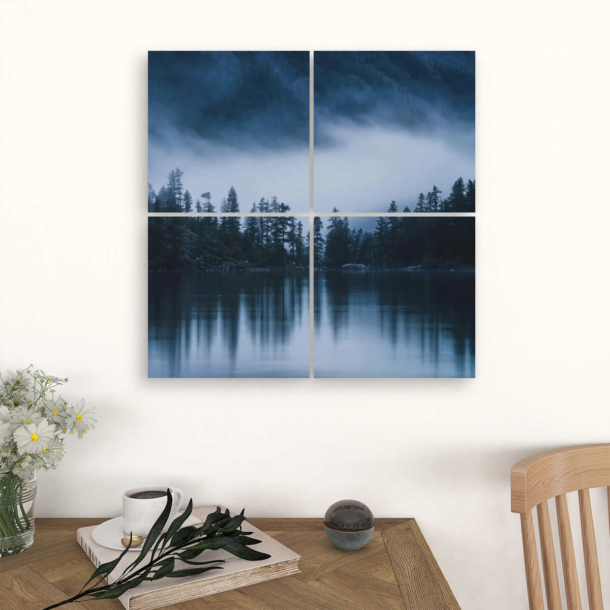 4 Panels Square Canvas Wall Art