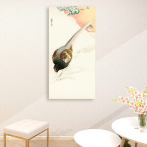 Pheasant couple in the snow (1900 - 1945) by Ohara Koson (1877-1945) - Large Canvas Wall Art (1:2)