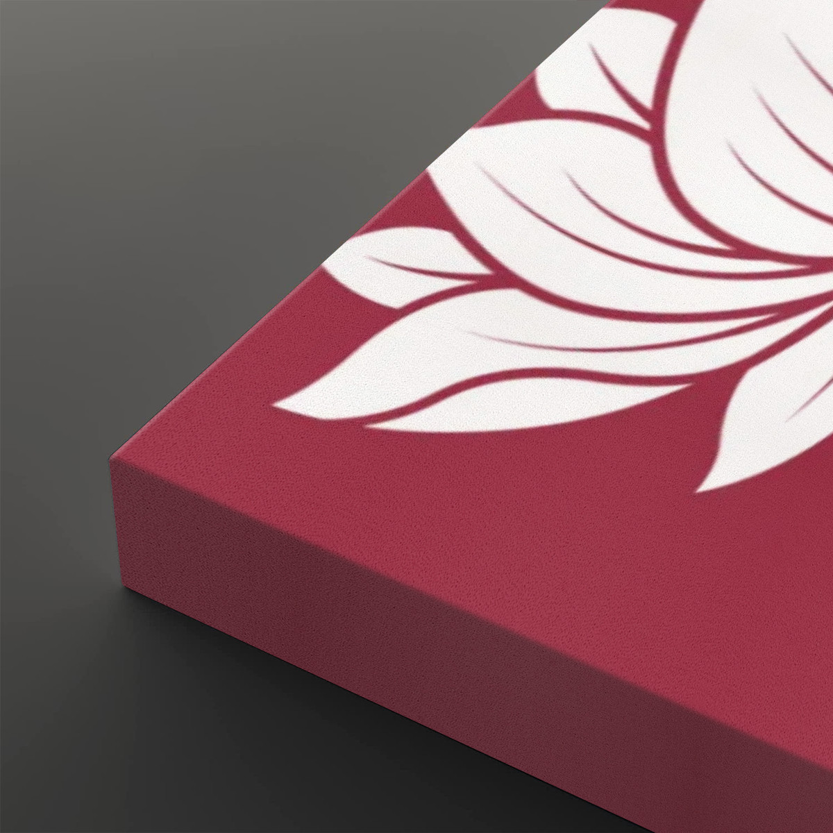 Heart Sutra Lotus (Red/White) - 2 Panels Canvas Wall Art (16"x24") - Image 4