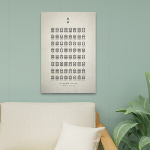 I Ching (Vintage) - Canvas Wall Art (24"x36")