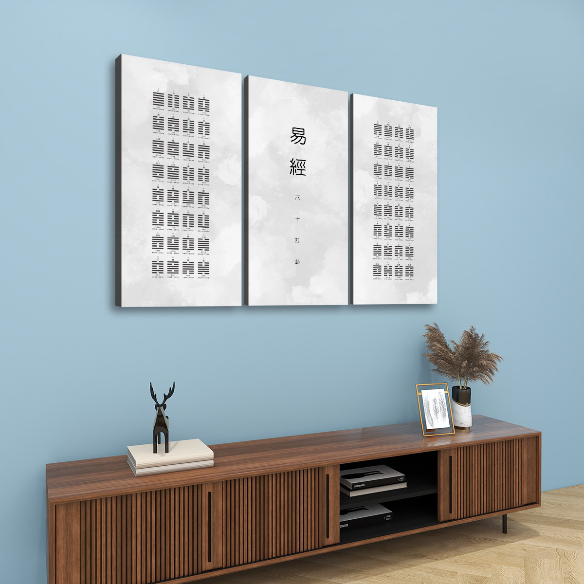I Ching (Vintage) - 3 Panels Canvas Wall Art (Set B) - Image 2