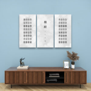 I Ching (Vintage) - 3 Panels Canvas Wall Art (Set B)