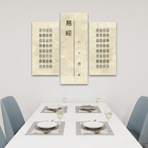 I Ching (Vintage) - 3 Panels Canvas Wall Art (Set G)