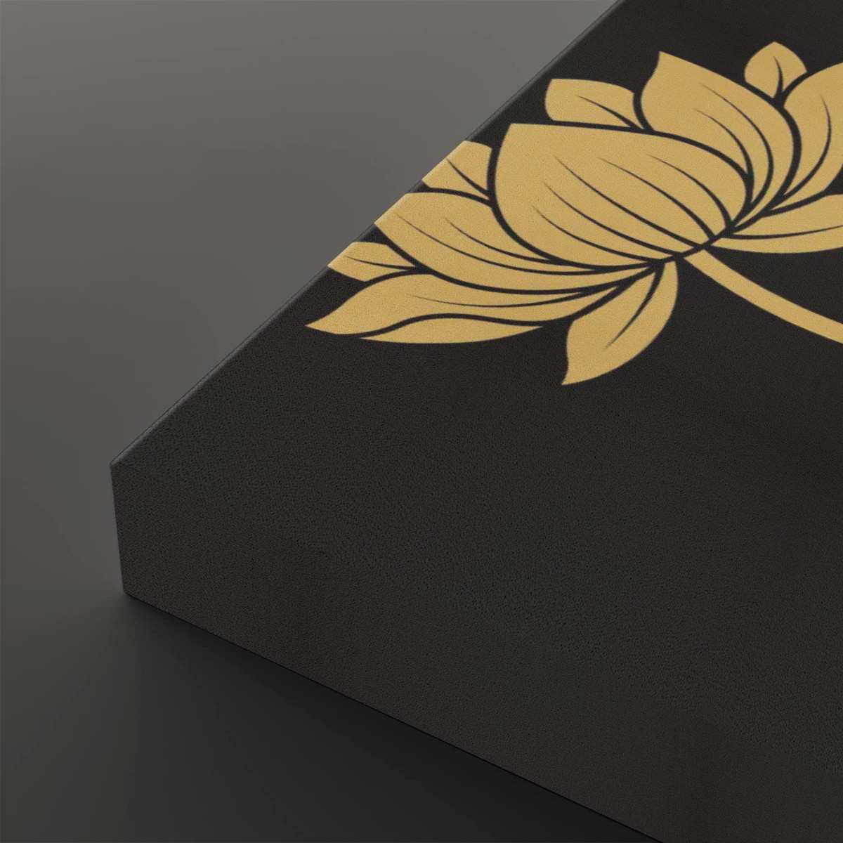 Heart Sutra (Black/Gold) - 2 Panels Square Canvas Wall Art - Image 4