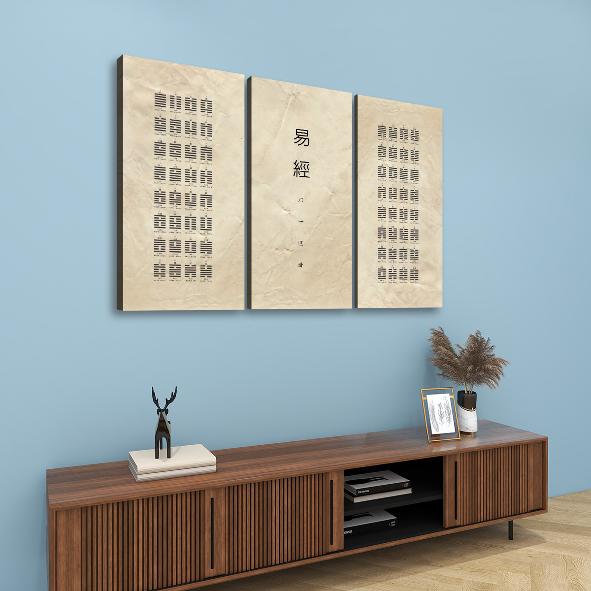 I Ching (Vintage) - 3 Panels Canvas Wall Art (Set B) - Image 2