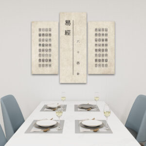 I Ching (Vintage) - 3 Panels Canvas Wall Art (Set G)