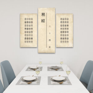 I Ching (Vintage) - 3 Panels Canvas Wall Art (Set G)