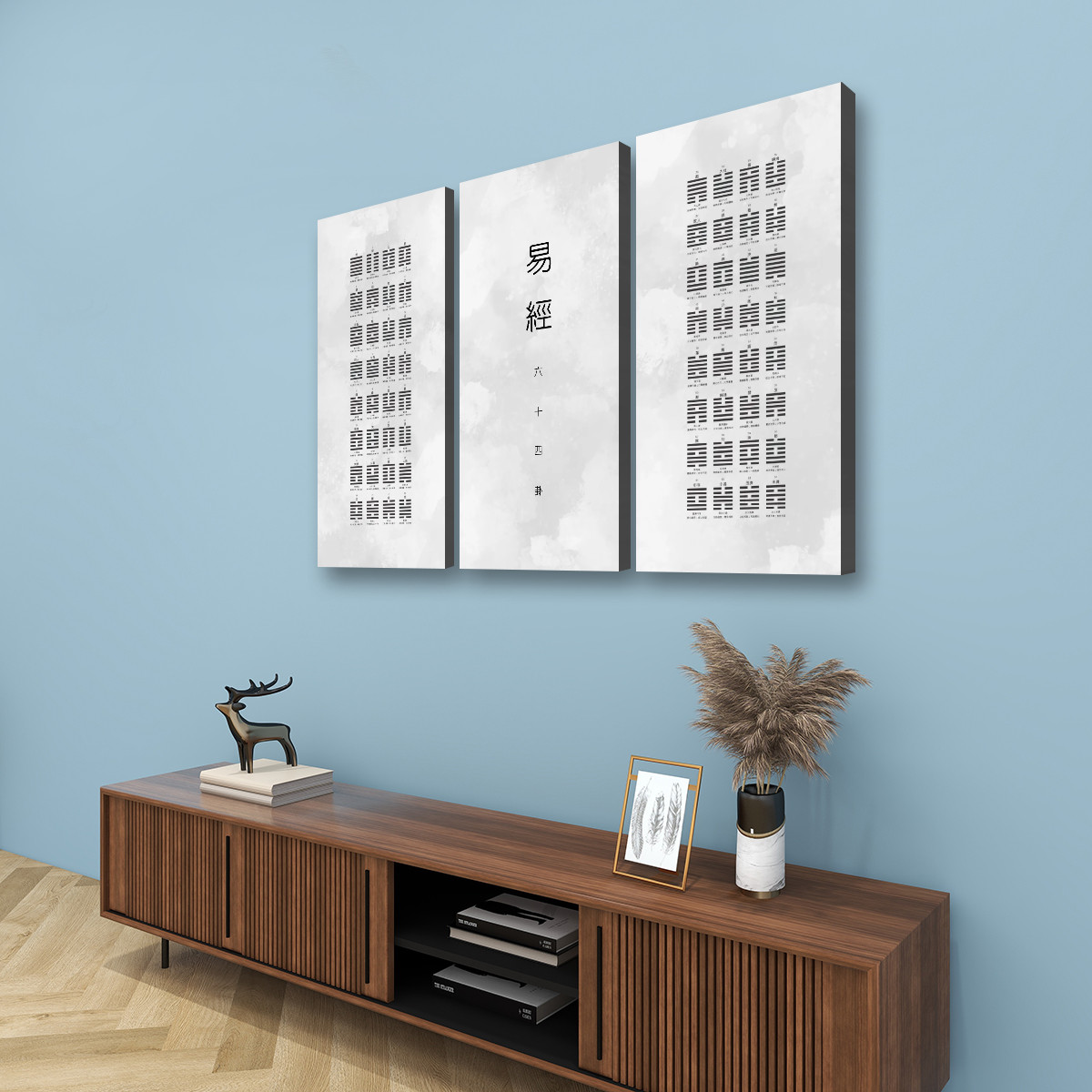 I Ching (Vintage) - 3 Panels Canvas Wall Art (Set B) - Image 3