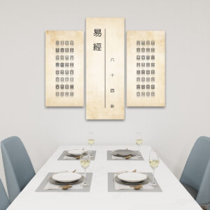 I Ching (Vintage) - 3 Panels Canvas Wall Art (Set G)