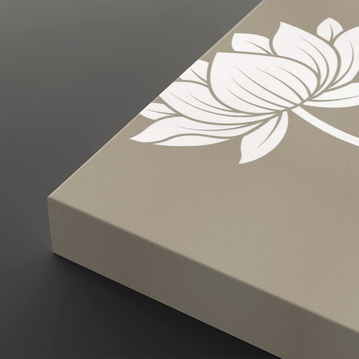 Heart Sutra (Brown/White) - 2 Panels Square Canvas Wall Art - Image 4