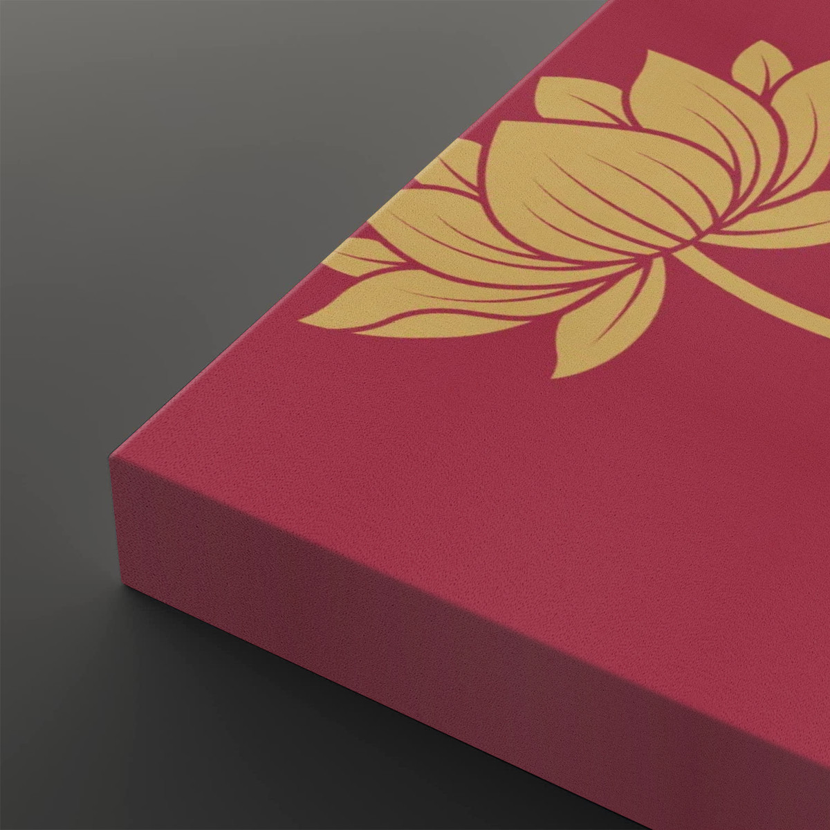 Heart Sutra (Red/Gold) - 2 Panels Square Canvas Wall Art - Image 4